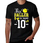 10th Birthday Softball Girl Ten Year Old Softball Player Comfortable T-Shirt