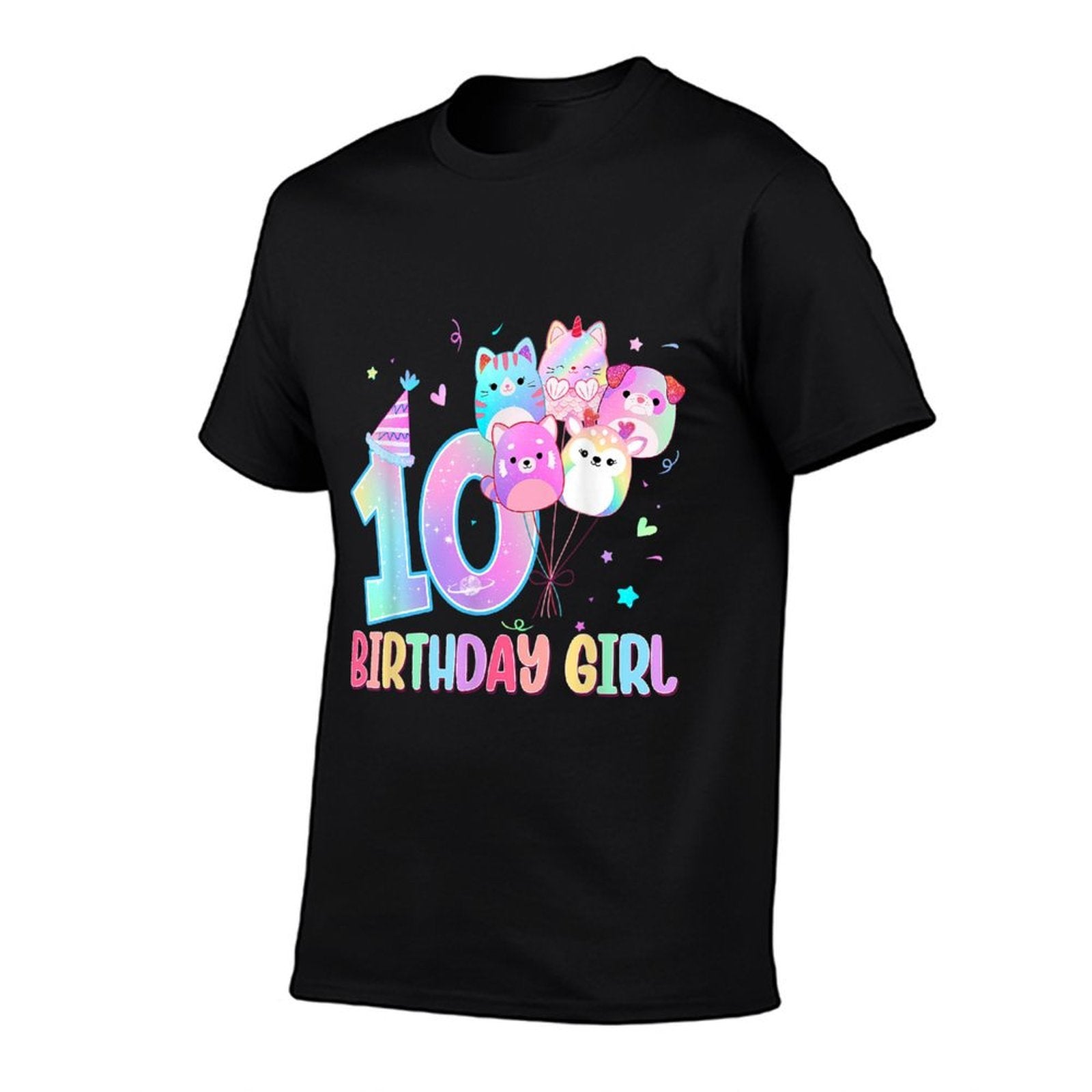 Birthday Girl 10th Birthday Squish Squad Mallow Girls  Lightweight T-Shirt