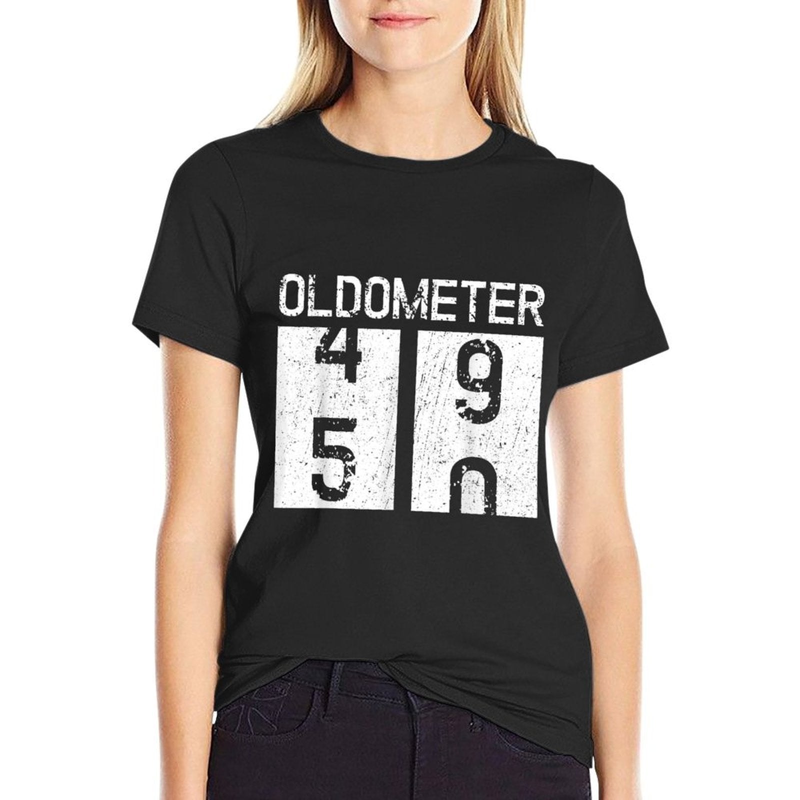 Vintage Oldometer 49-50 Tee 50th Birthday Gift Men Women  Durable T-Shirt