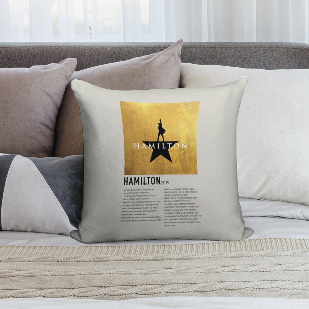 Hamilton Musical Soundtrack Soft Multiple Sizes Throw Pillow