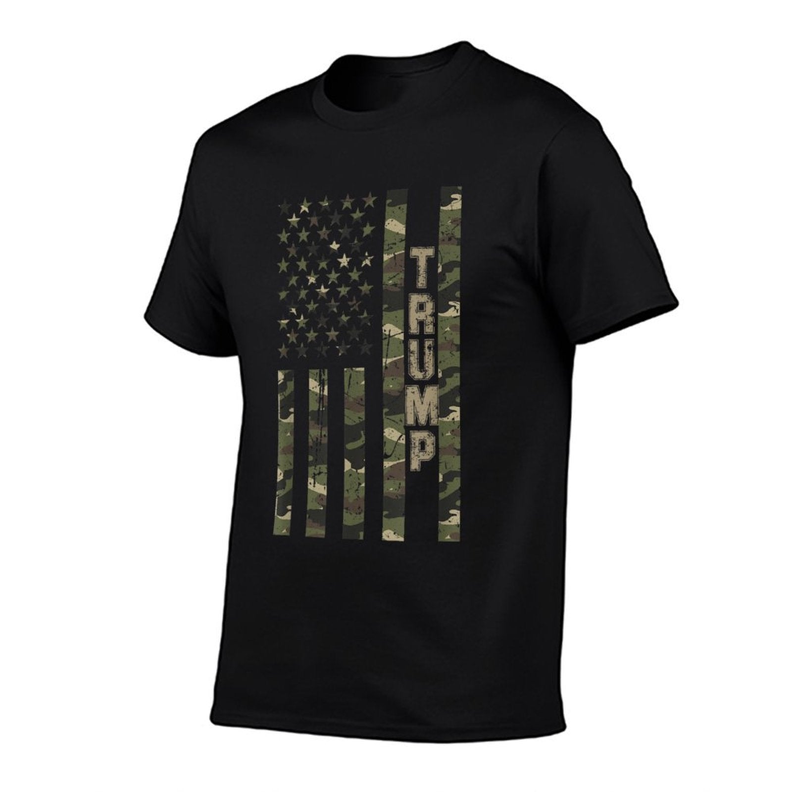 Trump United States Distressed Camo W US  Slim-fit Cut T-Shirt