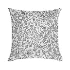 Dance in White Kieth DJ DOG Haring ANIMAL Street Art Soft Style Accent Throw Pillow