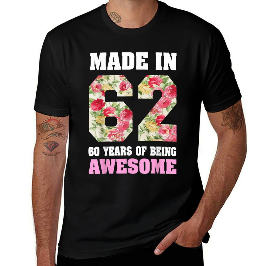 60 Year Old Women For 60th Birthday Gift Born In 1962  Affordable Price T-Shirt