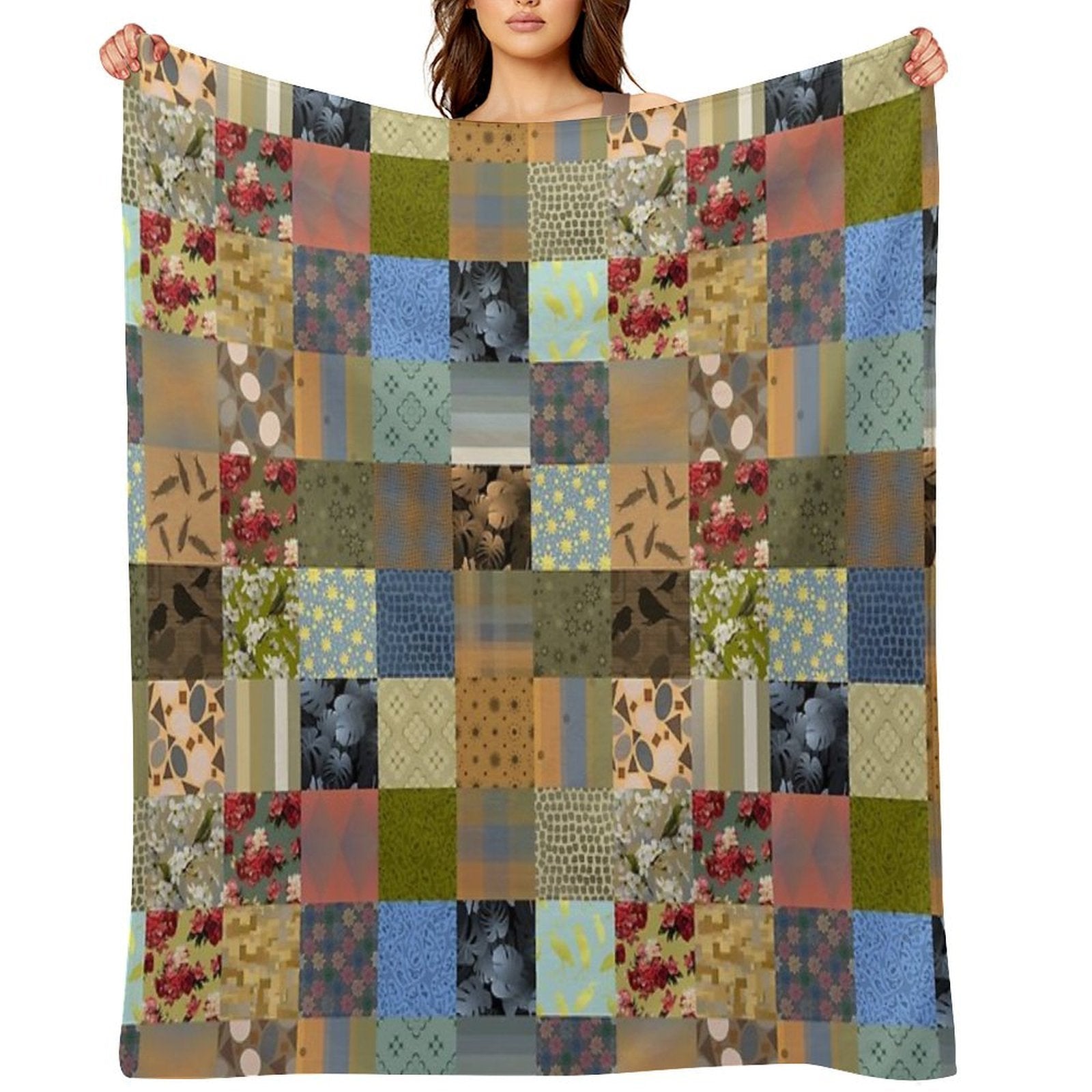Artticarlo Designs Quilt 1 Repeat 5748 Versatility Throw Blanket