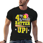 4th Grade Batter Up Softball Fourth Grade Back To School  Classic T-Shirt