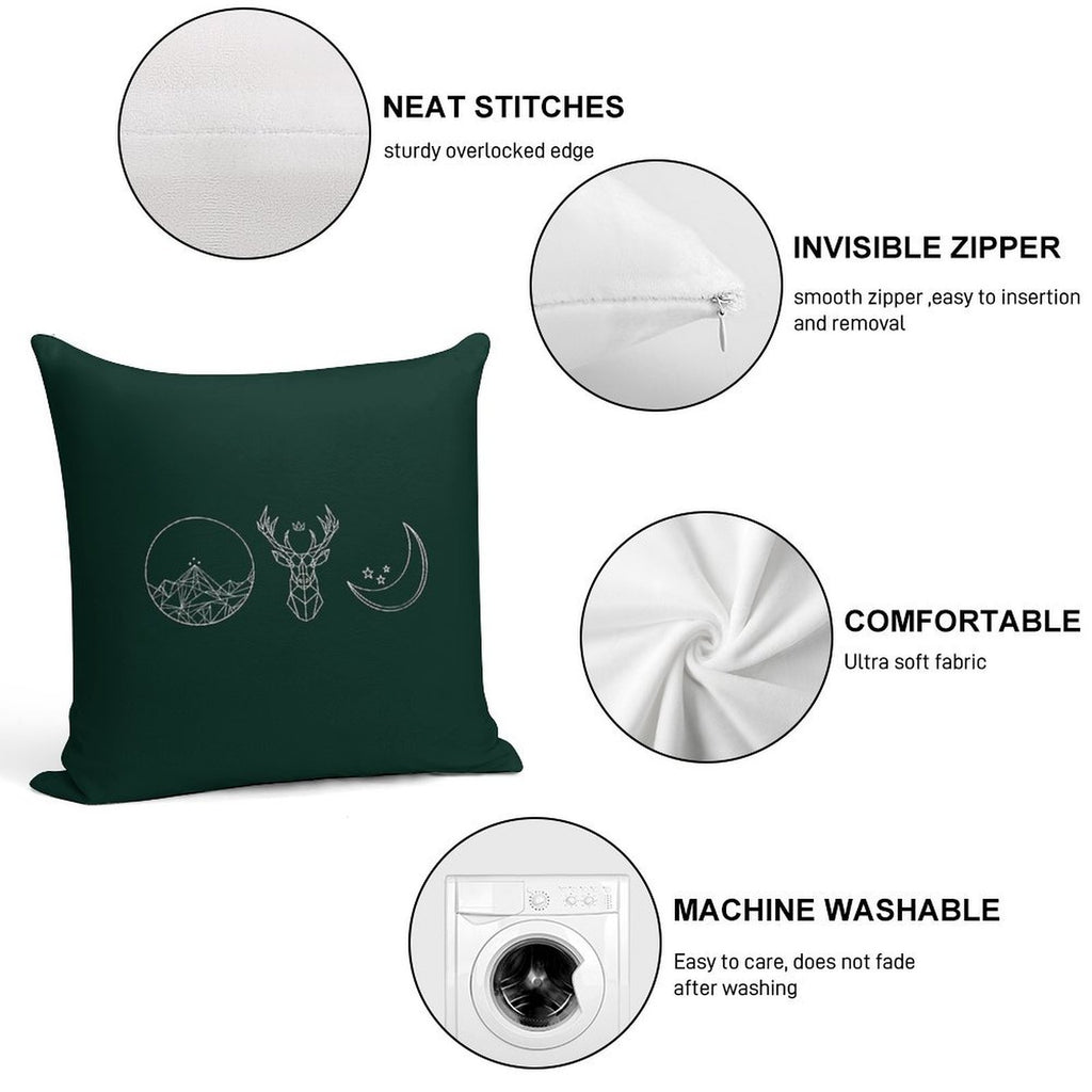 ACOTAR, Throne of Glass, Sarah J Maas Logos Soft Shrink-Resistant Throw Pillow