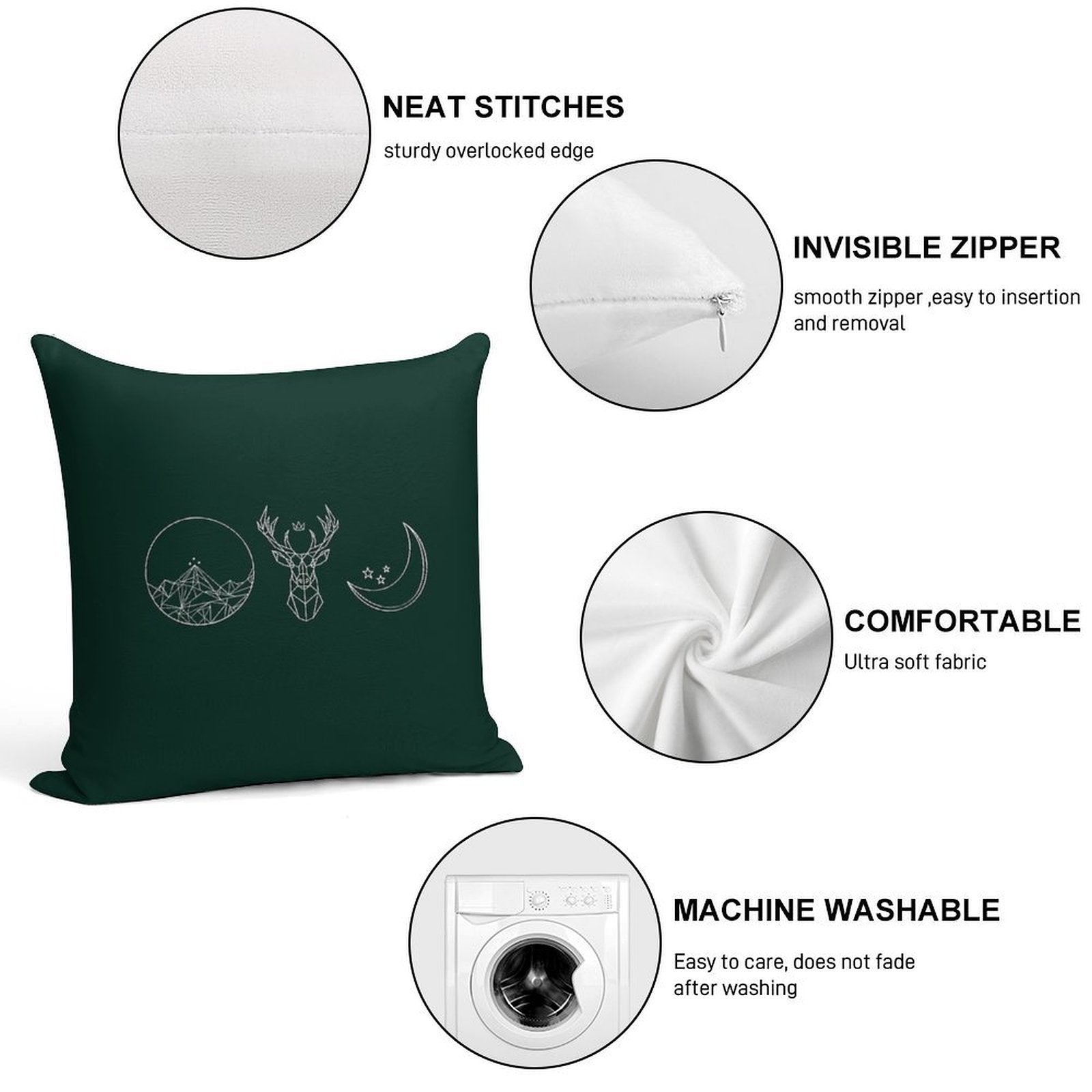 ACOTAR, Throne of Glass, Sarah J Maas Logos Soft Shrink-Resistant Throw Pillow