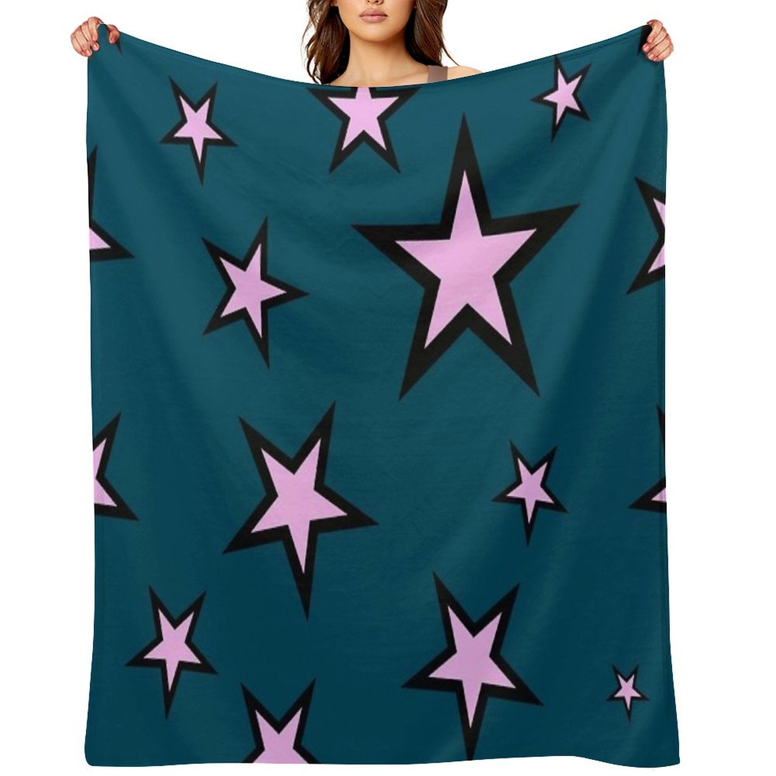 Star Pattern Machine-washable Throw Blanket