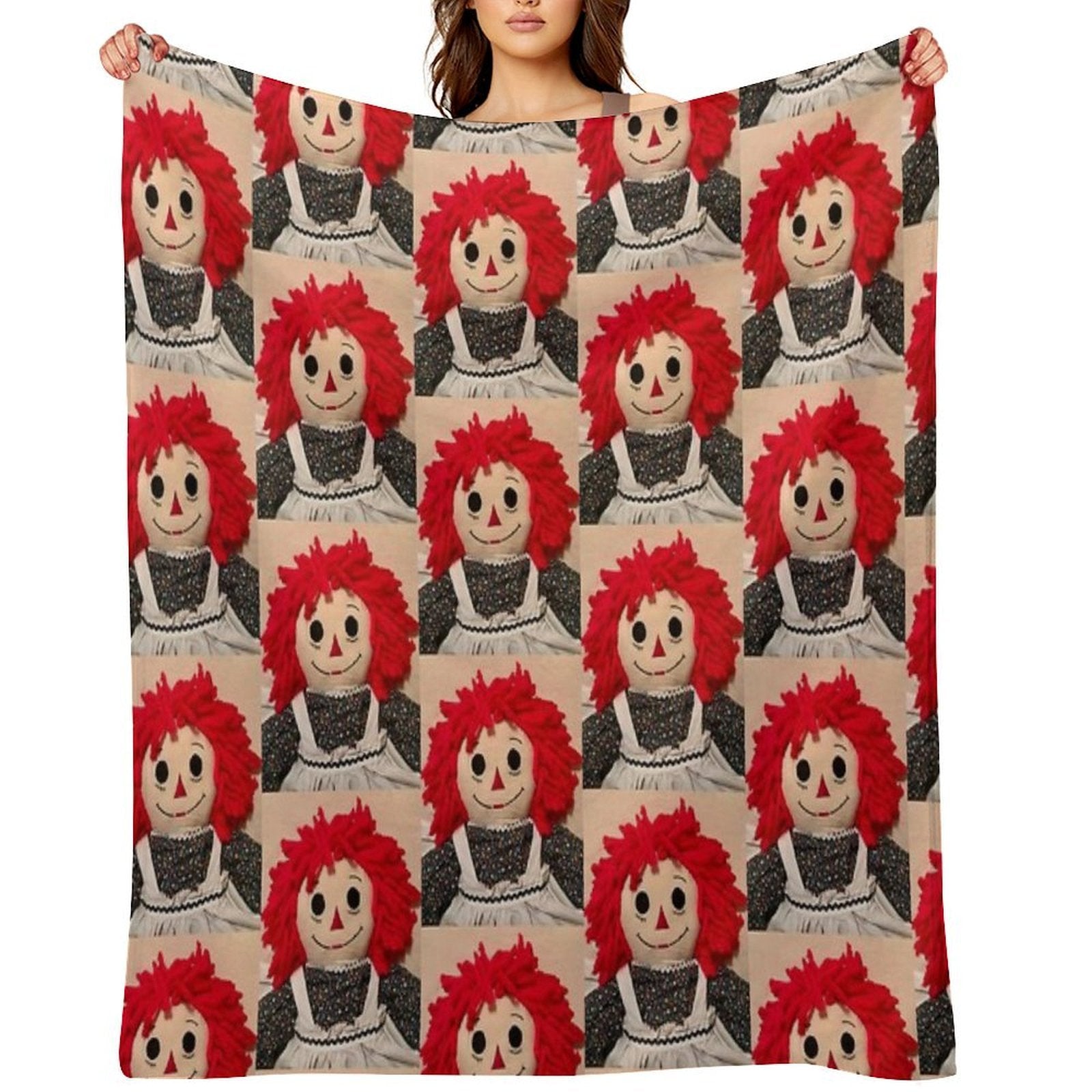 Sweet Raggedy Ann 2 Sustainable Throw Blanket
