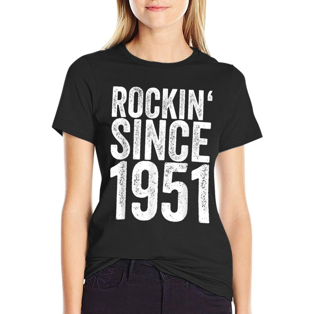 70 Years Old 1951 Funny Rock 70th Birthday  Relaxed-fit T-Shirt