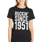 70 Years Old 1951 Funny Rock 70th Birthday  Relaxed-fit T-Shirt