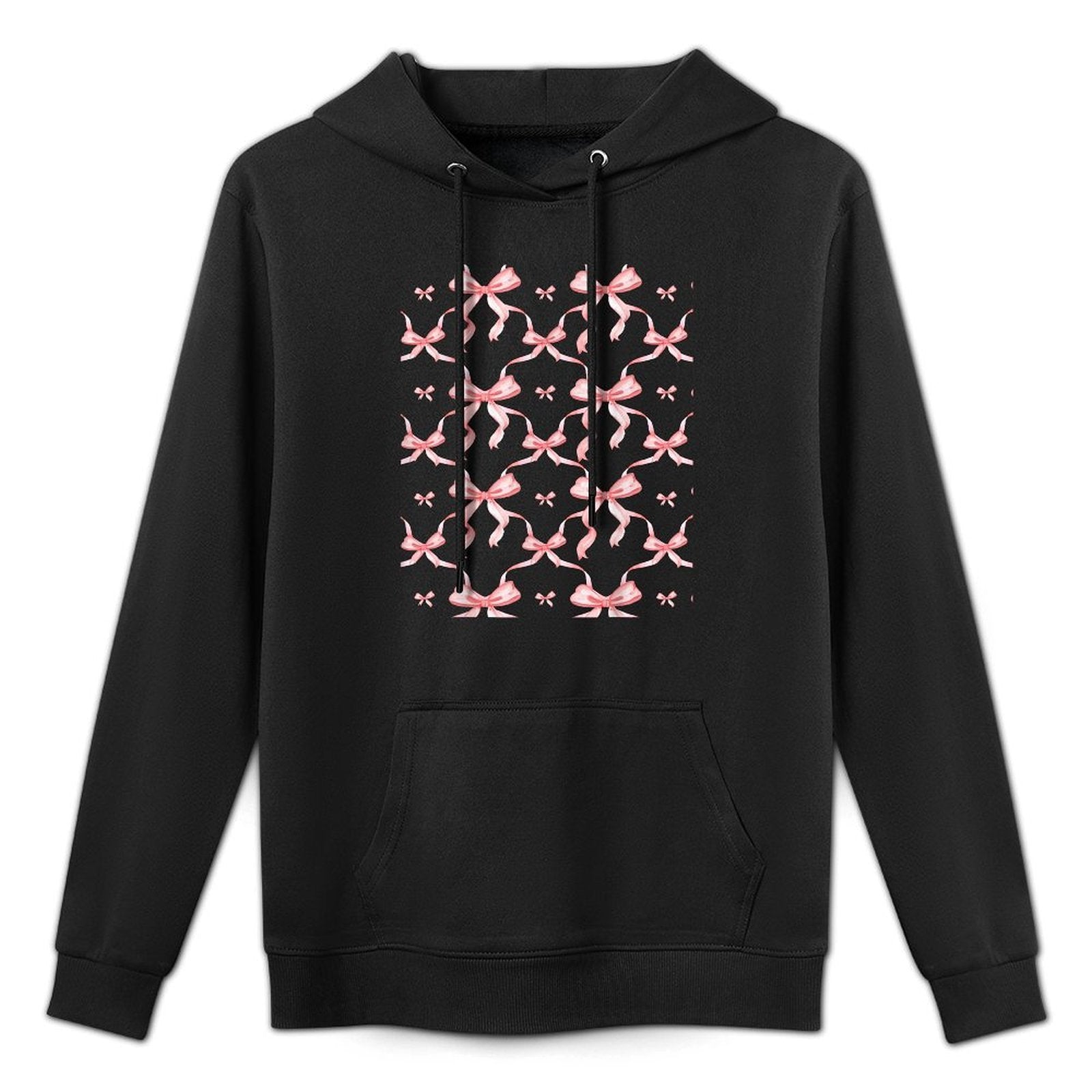 Aesthetic Pastel Coral Ribbons And Bows in Watercolor Durable Construction Hoodie