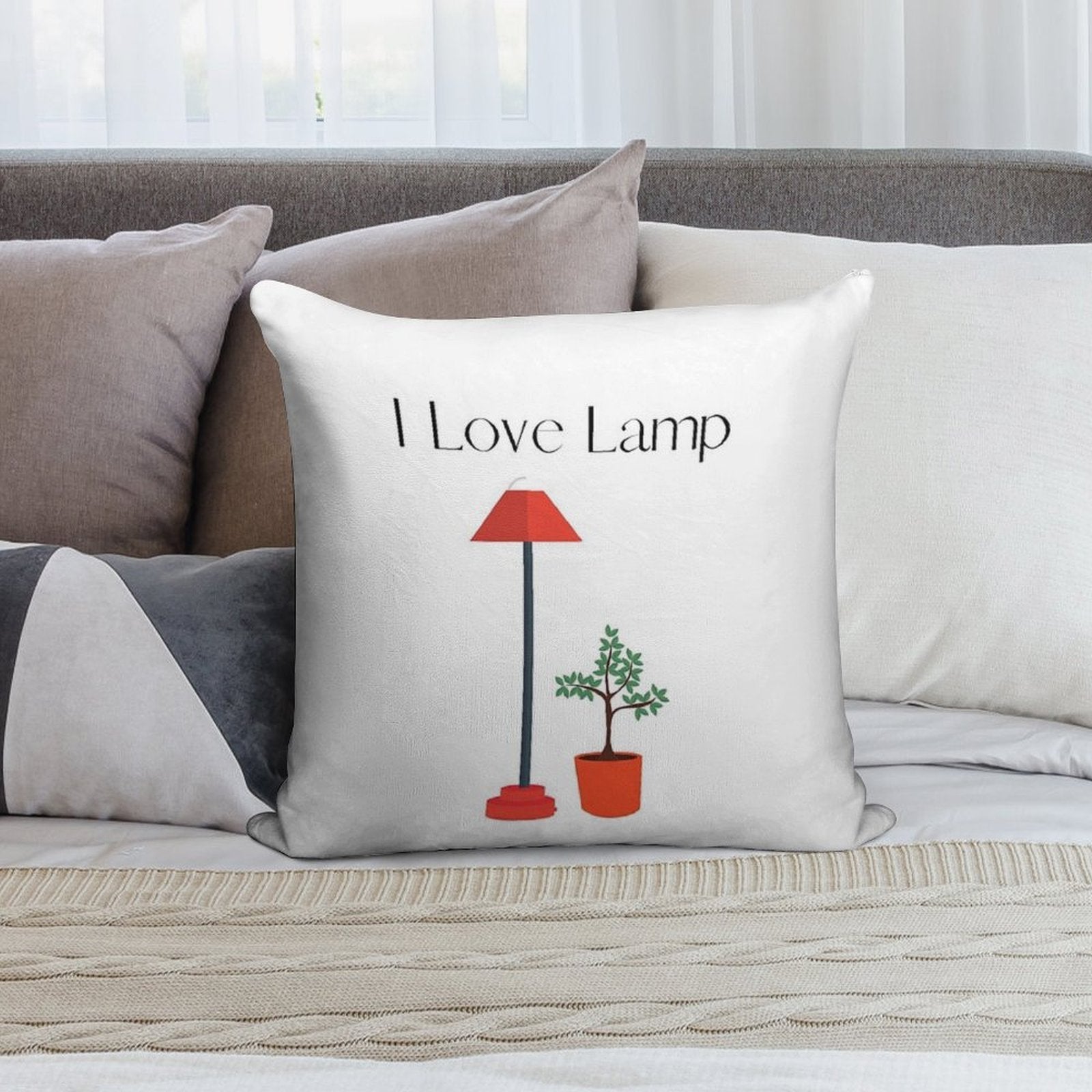I Love Lamp Soft Multiple Sizes Throw Pillow