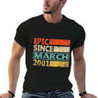 21 Year Old - Epic Since March 2001 - 21st Birthday  Odor-resistant T-Shirt