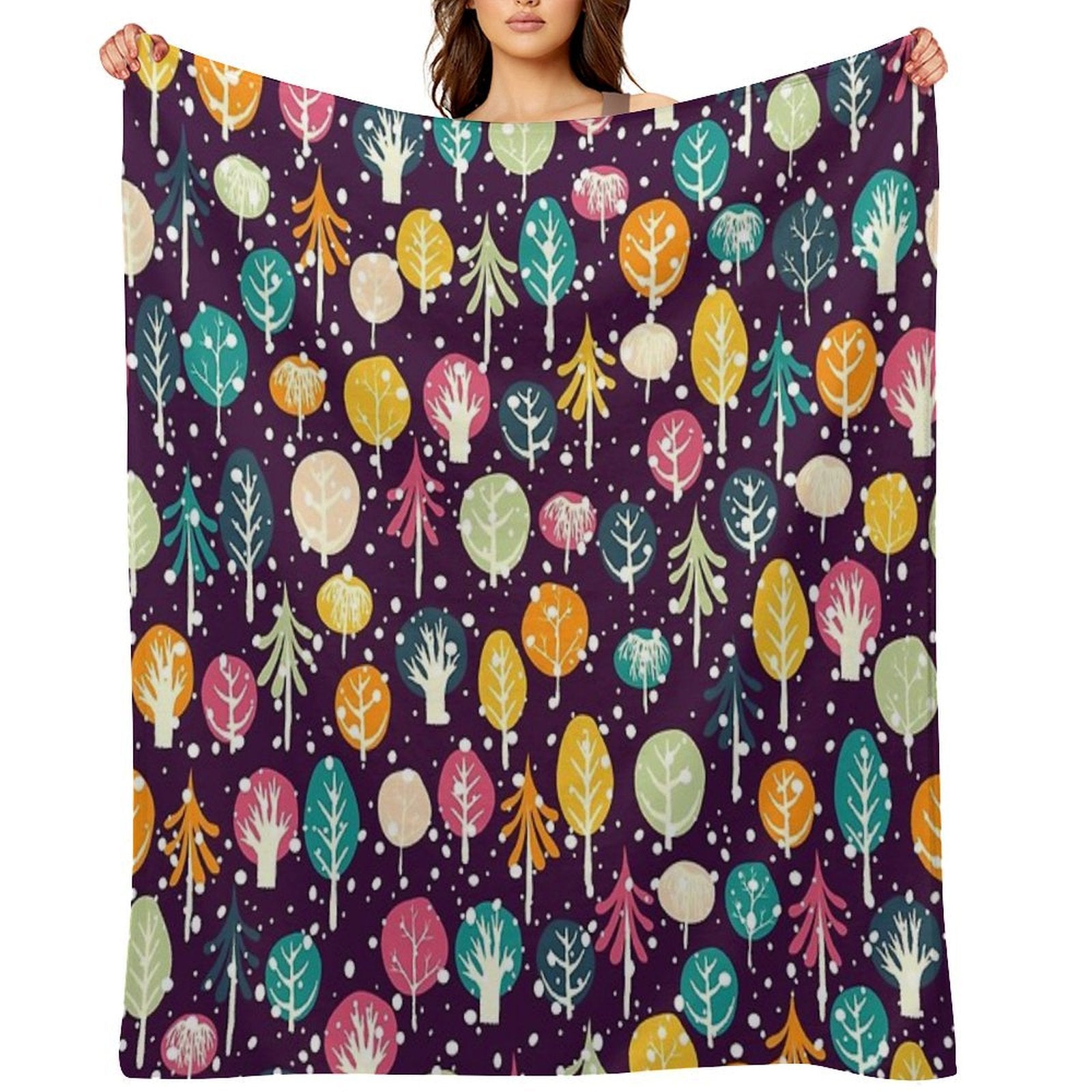 Night Forest Eco-conscious Throw Blanket
