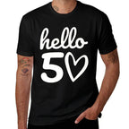 50 Year Birthday Hello 50 Years 50th Birthday Premium  Polyester Blend T-Shirt