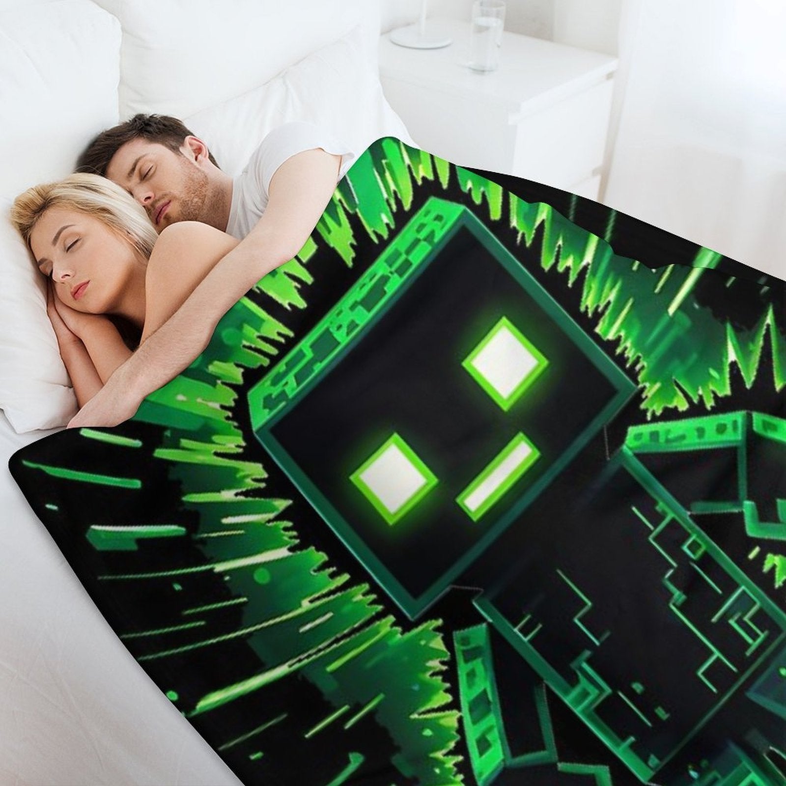 Creeper Explosion 2 Sustainable Throw Blanket