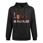 Love Retro All I Funny Need Halloween Scary Horror Movies Breathable Fabric Hoodie