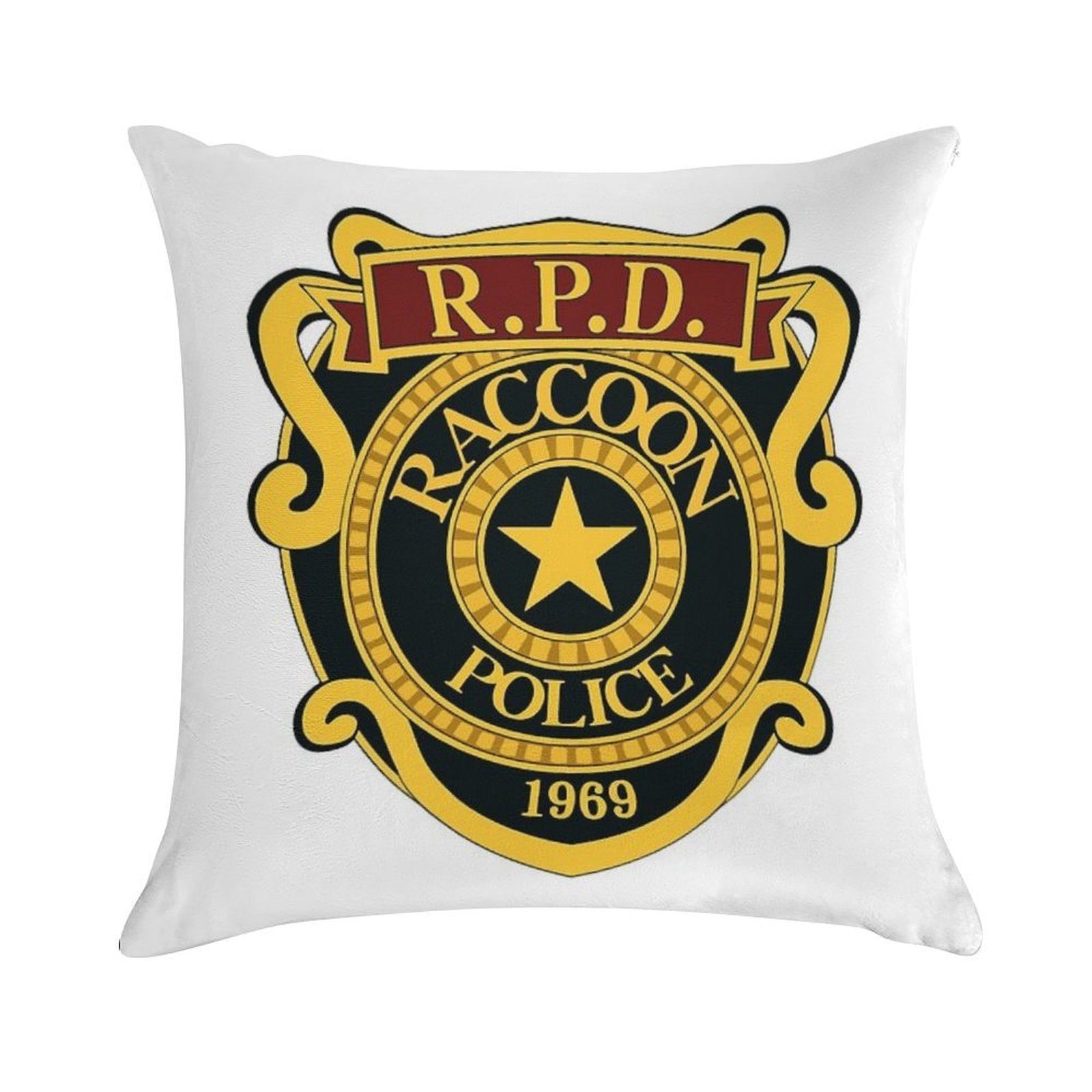 Resident Evil RPD Remake Logo Soft Home Decor Throw Pillow