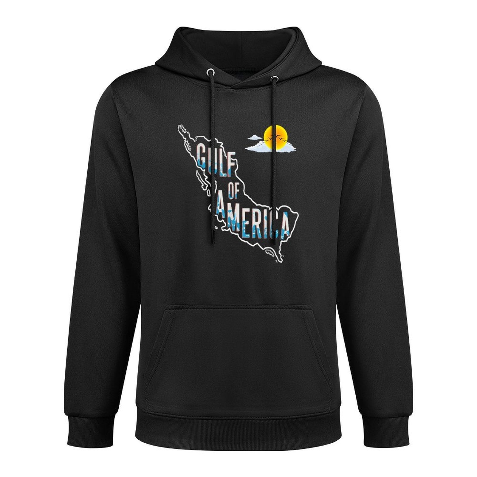 Gulf of United States of America Est 2025 USA American Flag Kangaroo Pocket Hoodie
