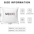 Wildcats Soft Hidden Zipper Throw Pillow