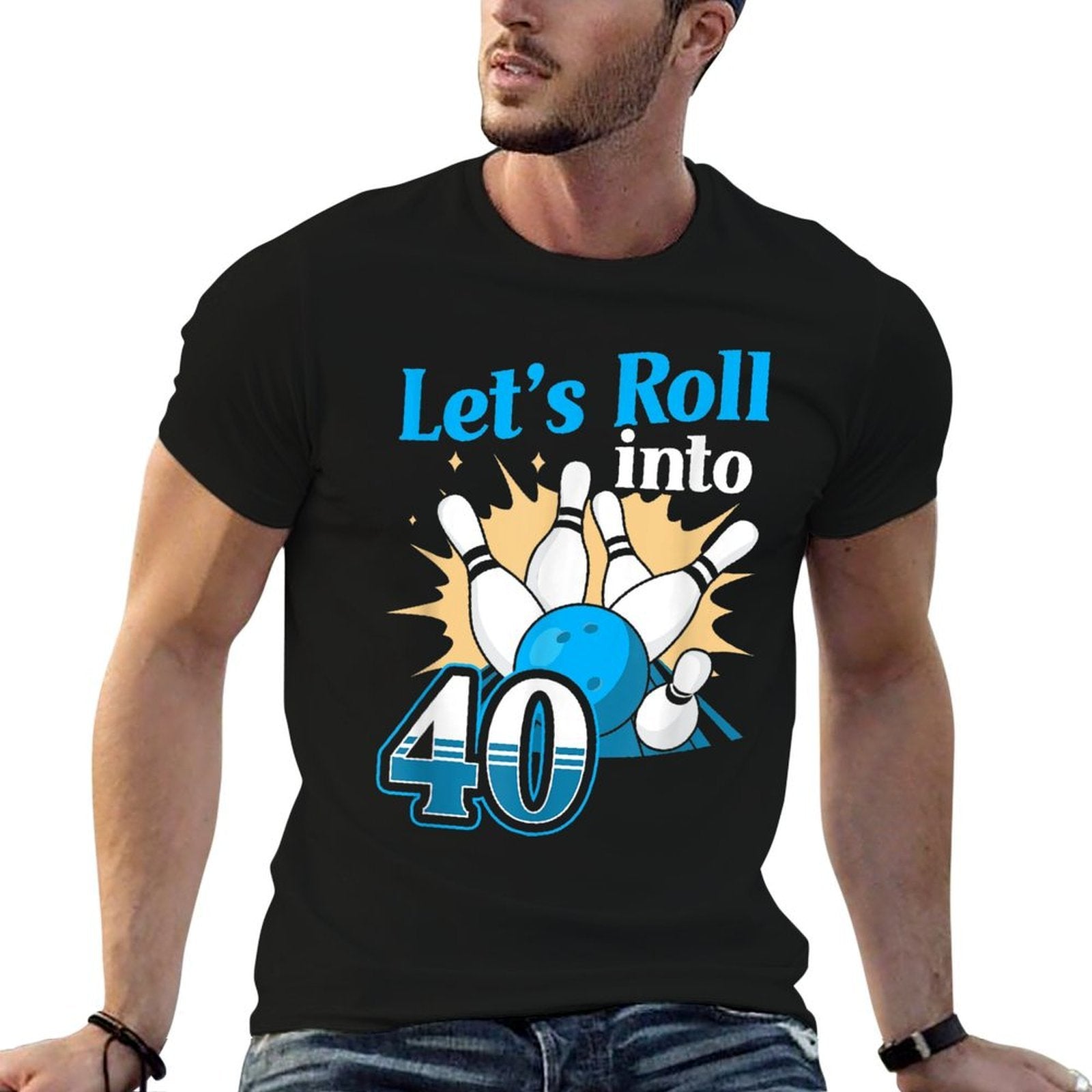 Rolling Into 40 Bowling 40th Birthday  Classic T-Shirt