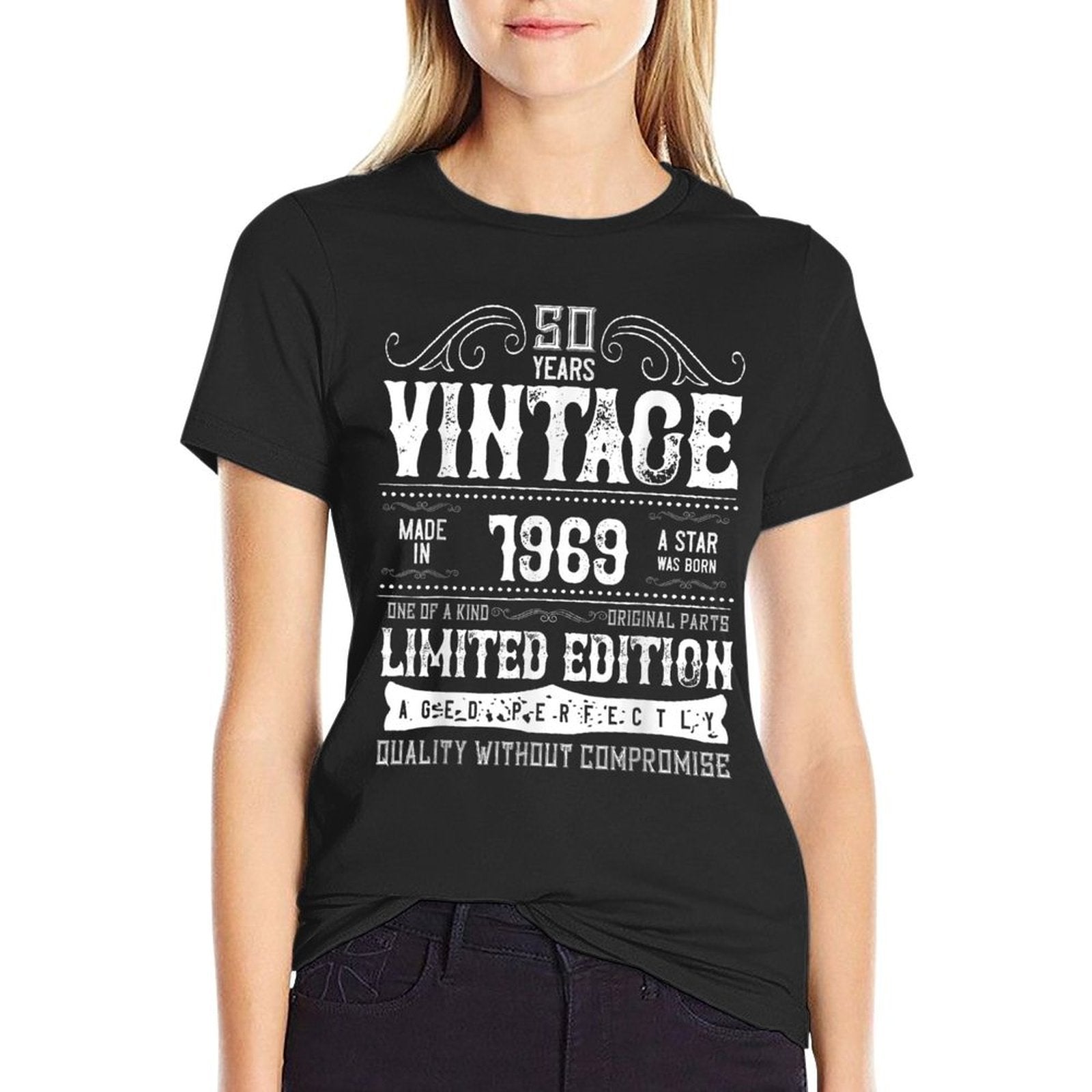 Vintage 50 Years Old Made In 1969 50th Birthday Gift  Tagless Design T-Shirt