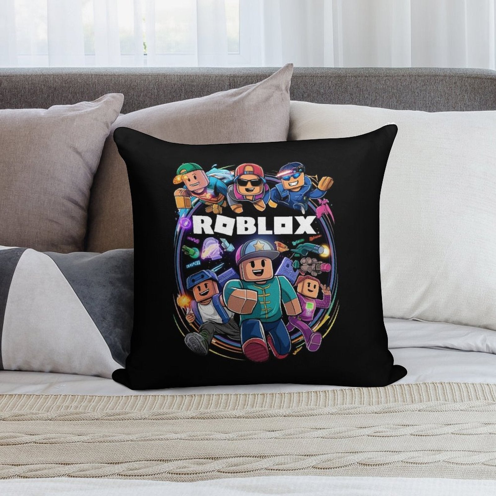 Roblox Kids Soft Bedroom Essential Throw Pillow