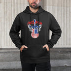 Freedom Rocks 4th of July Patriotic USA Rocks Guitar Layering Staple Hoodie