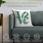 Philadelphia Eagles LOVE Park Throwback Kelly Green Style Logo Football Philly Champs Soft Multiple Sizes Throw Pillow