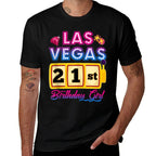 21 Years Old Vegas Girls Trip Vegas 21st Birthday Girls  Tagless Design T-Shirt