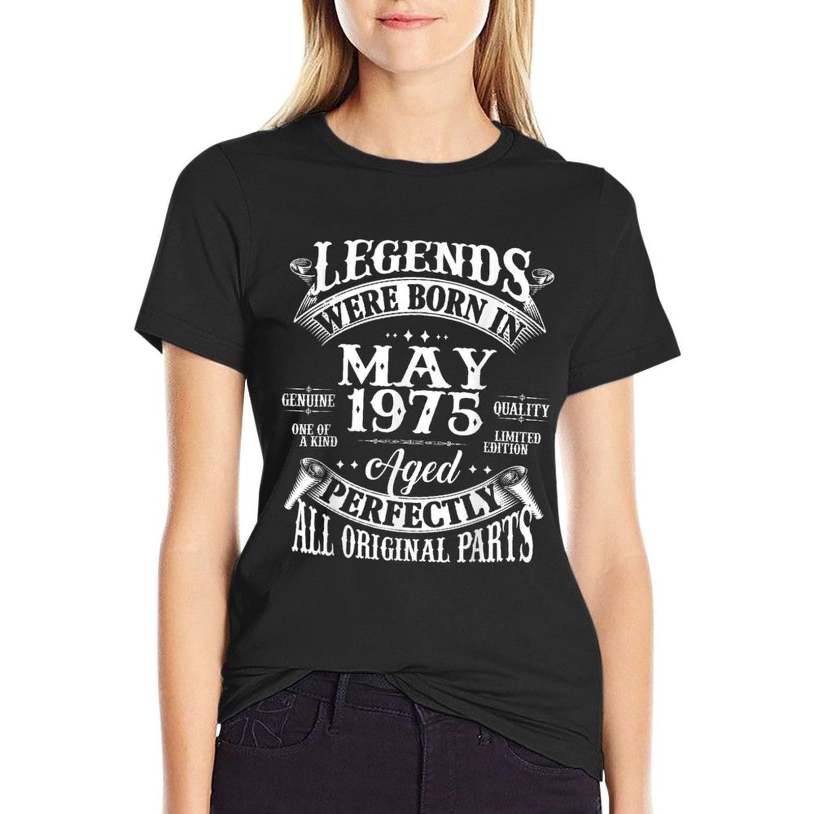 50th Birthday Gift Legends Born In May 1975 50 Years Old  Durable T-Shirt