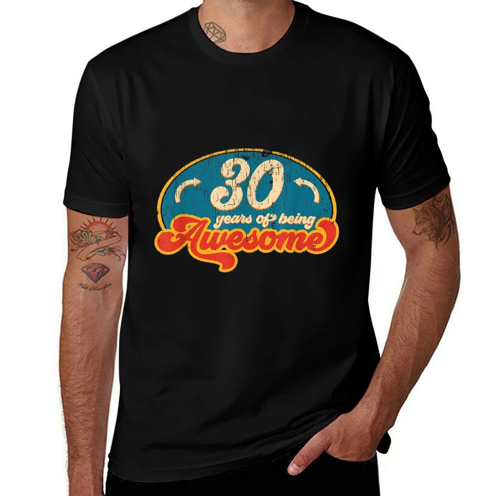 30 Year Old Gifts Retro Vintage 30th Birthday  Slim-fit Cut T-Shirt