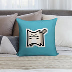 White Pixel-Cat Soft Home Decor Throw Pillow