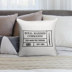 Royal Marines Commando Moto Per Mare Per Terram Soft Anti-Pilling Throw Pillow
