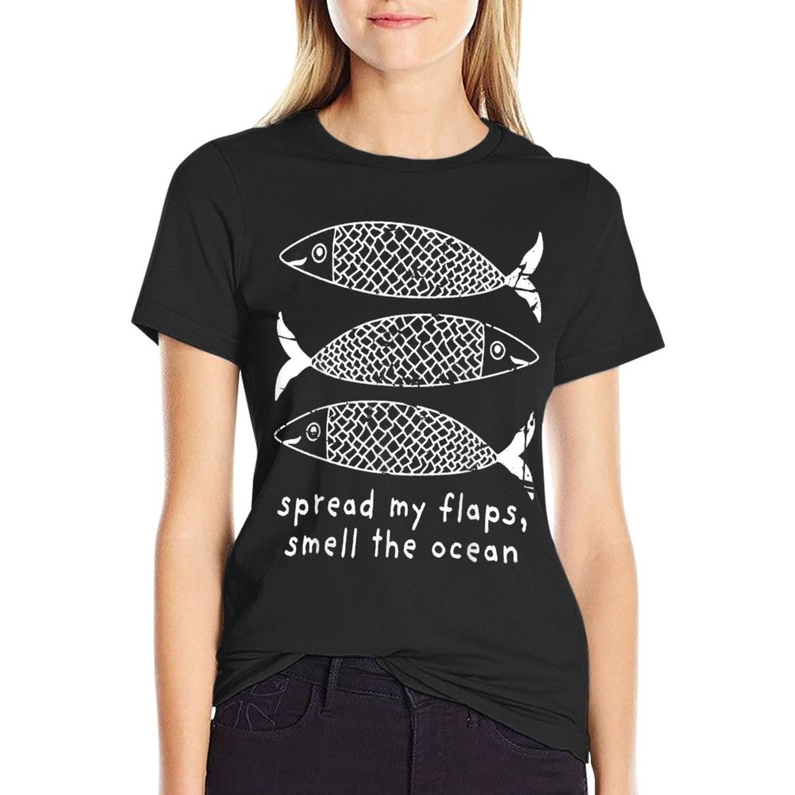 Spread My Flaps Smell The Ocean Funny Raunchy Sardines Meme  Lightweight T-Shirt