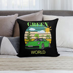 GREEN Soft High-Density Material Throw Pillow