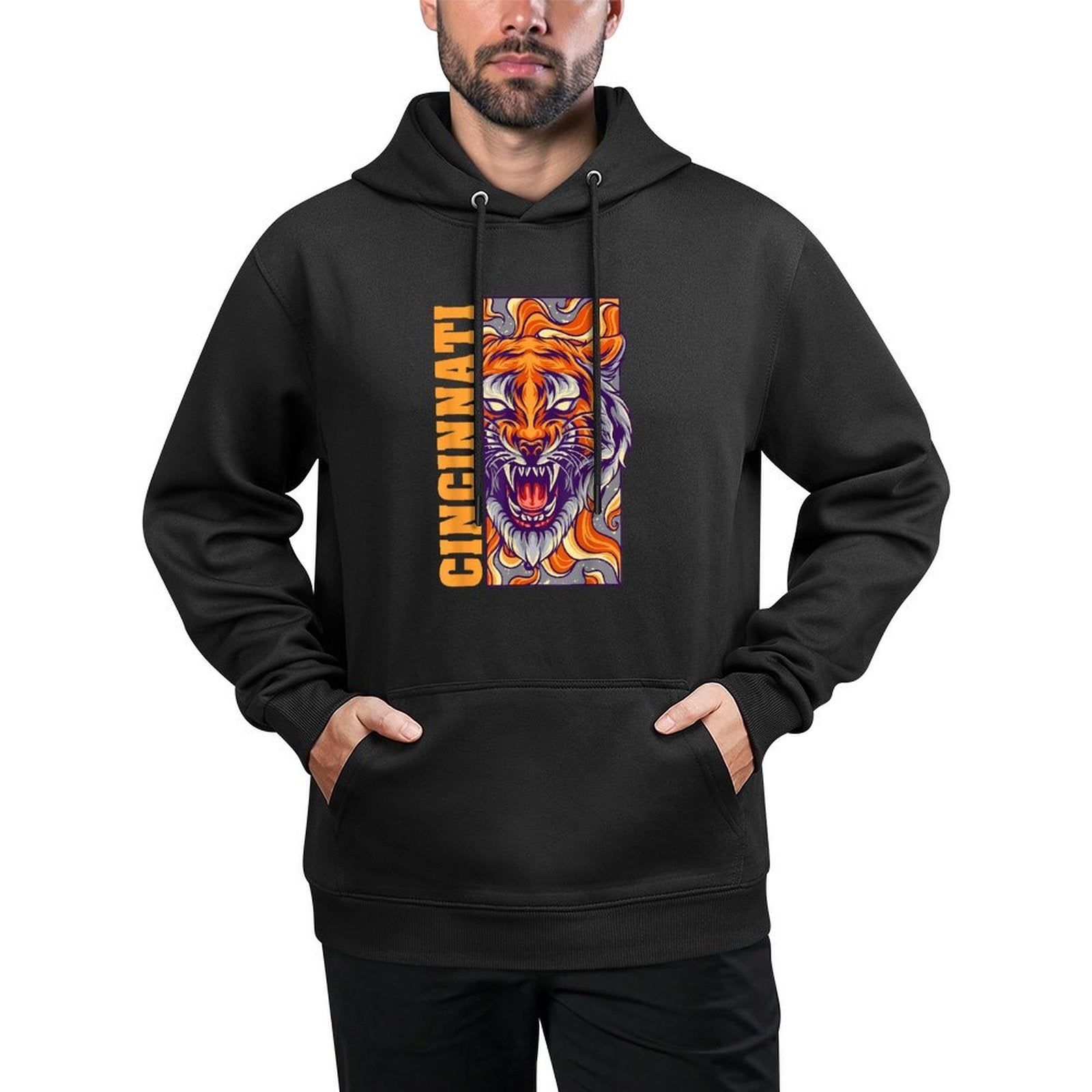 Growling Bengal Tiger Shape Retention Hoodie