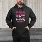 Birthday Squad Sneaker Shoe Stepping With The Birthday Queen All-Day Comfort Hoodie