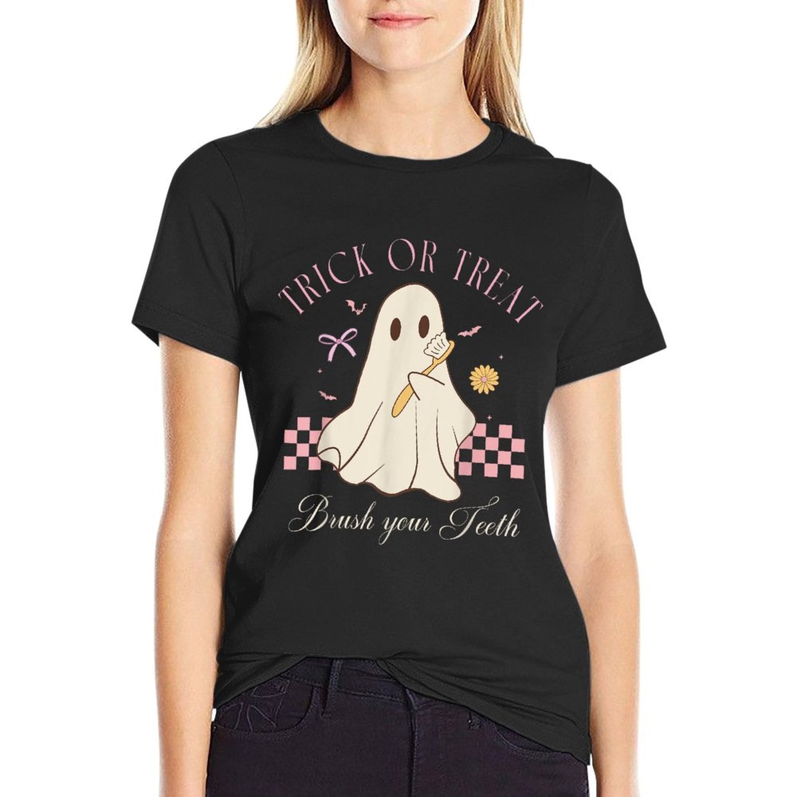 Trick Or Treat Brush Yourth Dental Hygienist Halloween  Quick-drying T-Shirt