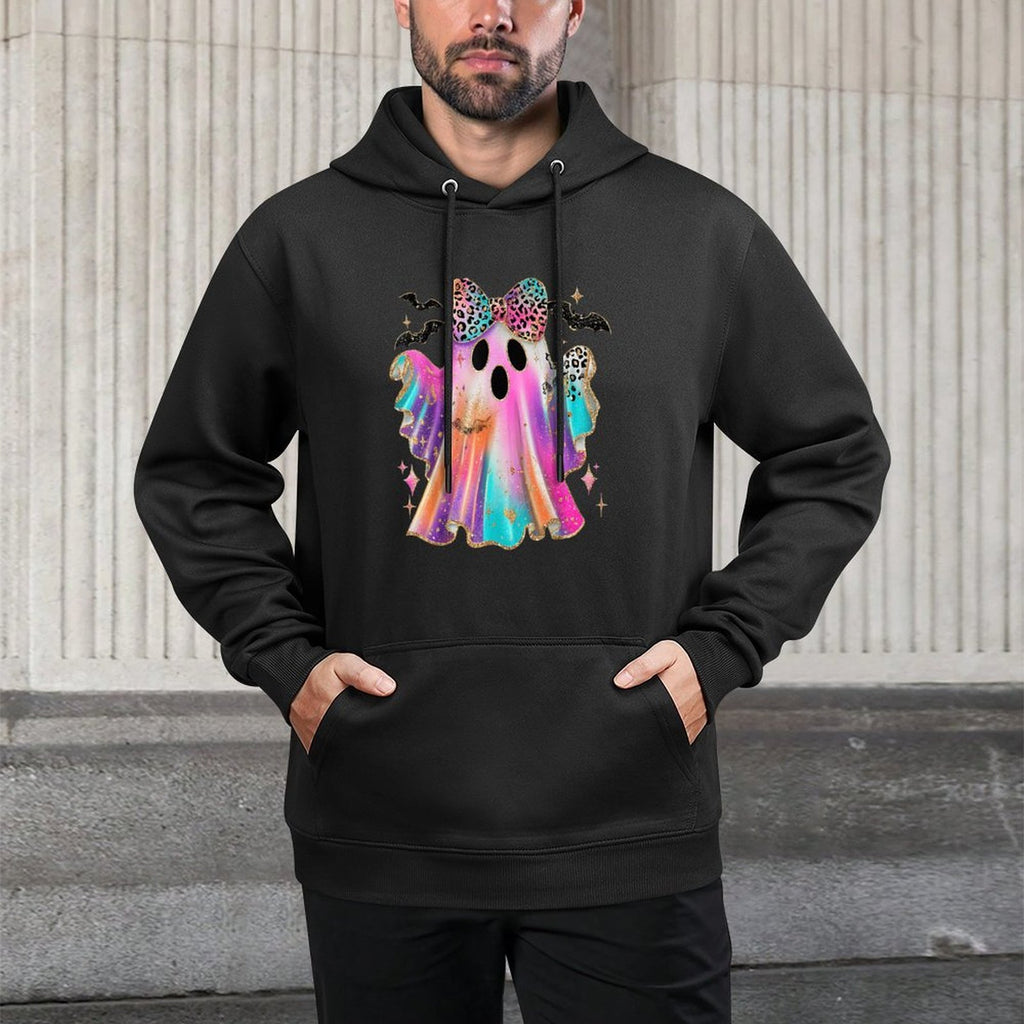 Leopard Coquette Ghost Halloween Spooky Season Fall Autumn Adjustable Hood Hoodie