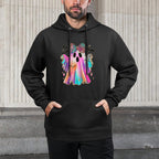 Leopard Coquette Ghost Halloween Spooky Season Fall Autumn Adjustable Hood Hoodie