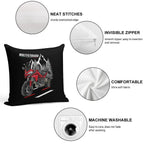 Ducati Multistrada 1200 (Ducati Red) for Motorcycle Riders Soft Easy Maintenance Throw Pillow