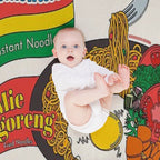 Indomiie Goreng - Fried Noodle - Indonesian Cuisine Special with Egg Plush Throw Blanket