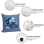 Shroomie Shadow Milk Cookie Soft Warmth Comfort Throw Pillow