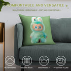 Cute Labubu Soft Decorative Cover Throw Pillow
