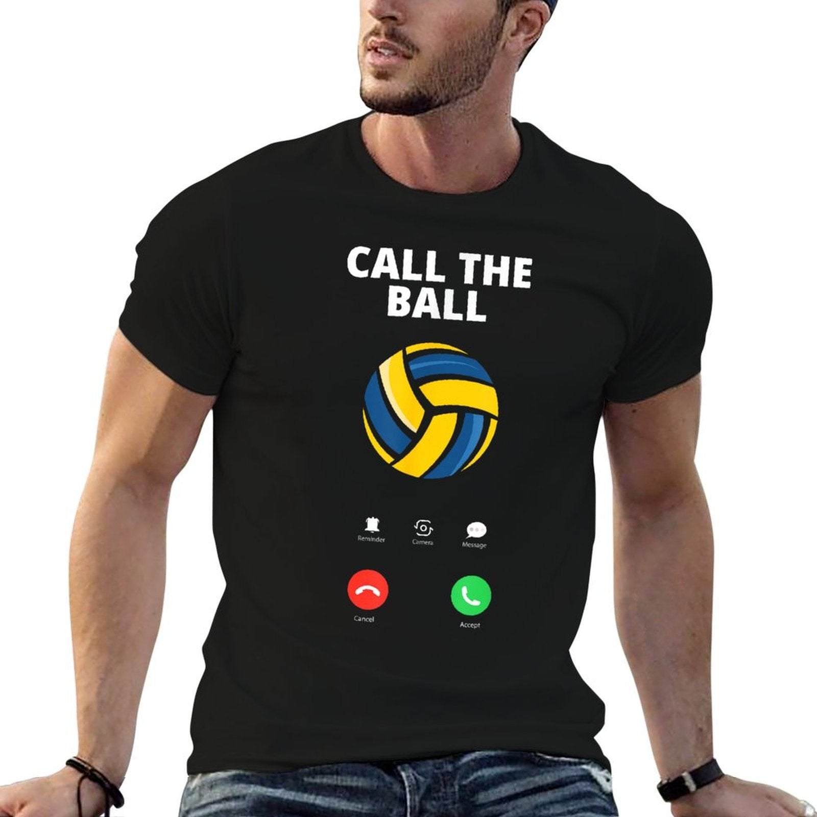 Call The Ball Funny Volleyball  Slim-fit Cut T-Shirt