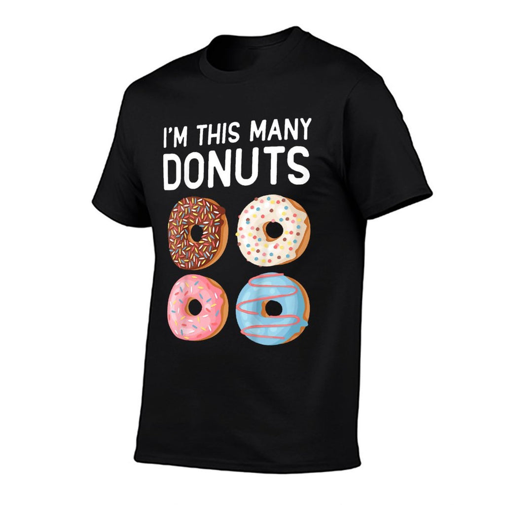 Cute Donut 4th Birthday I'm This Many Donuts 4-Year-Old  Eco-friendly Material T-Shirt