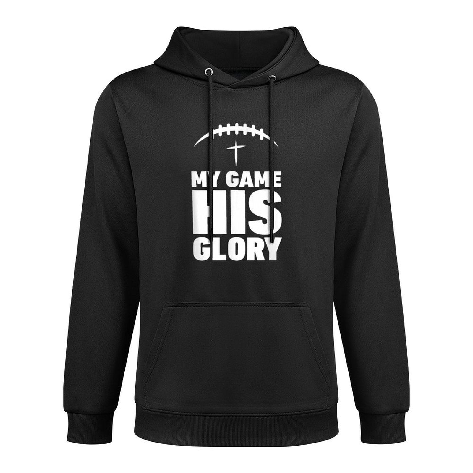 My Game His Glory Football Christian Jesus Winner Men Colorfast Hoodie