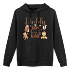 Daddy Can Bearly Wait Bear Gender Neutral Boy Baby Shower Versatile Streetwear Hoodie